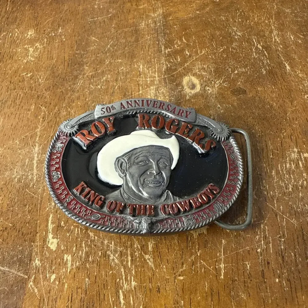 Roy Rogers 50th Anniversary King Of The Cowboys Belt Buckle Limited Edition 8139